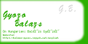 gyozo balazs business card